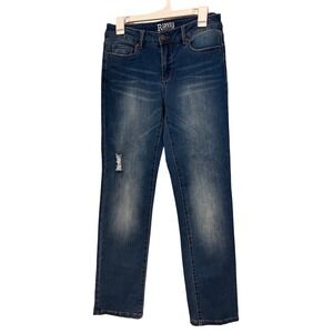 Roebuck & Co R1893 Straight Leg Jeans Medium Wash Distressed Blue Denim Size 8